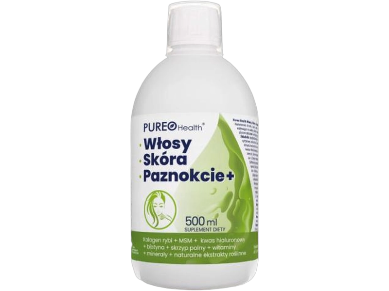 Pureo Health włosy skóra paznokcie+, płyn, 500 ml