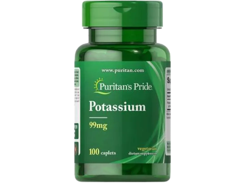 Puritan’s Pride Potassium, tabletki, 99 mg, 100 tabl.