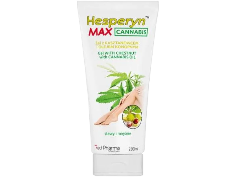 Red Pharma Hesperyn MAX Cannabis Żel z kasztanowcem i olejem konopnym, żel, 200 ml