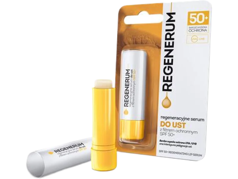 REGENERUM regeneracyjne serum do ust z SPF 50+, sztyft, 5 g