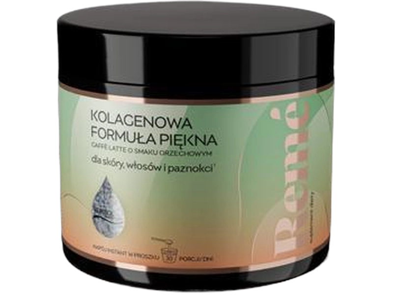 Reme Kolagenowa formuła piękna, smak caffe latte orzechowy, proszek, 150 g
