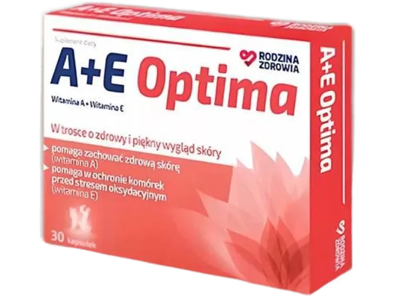 Rodzina Zdrowia A+E Optima, kapsułki, 750 mcg + 20 mg, 30 kaps.