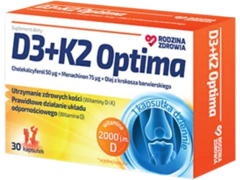 Rodzina Zdrowia D3+K2 Optima, kapsułki, 30 kaps.
