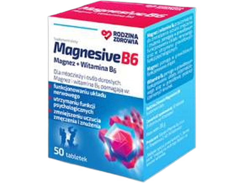 Rodzina Zdrowia Magnesive B6, tabletki, 50 tabl.