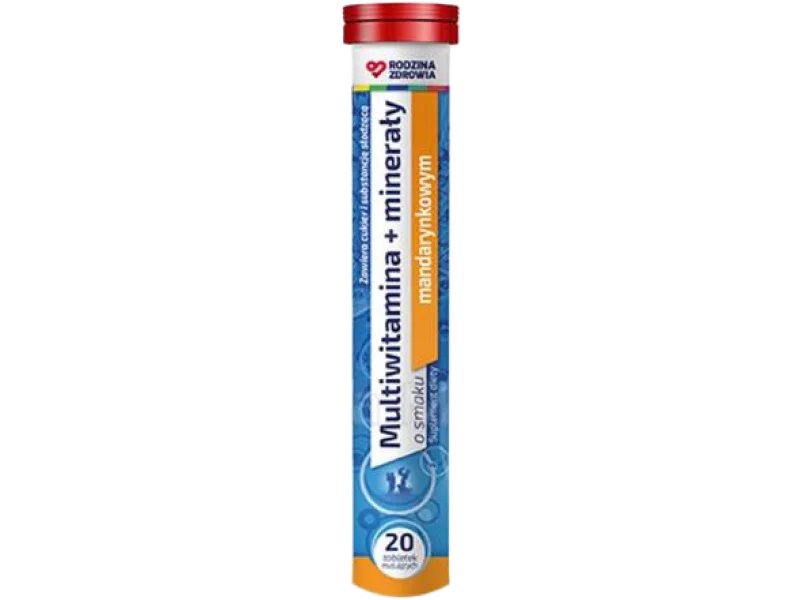 RODZINA ZDROWIA Multiwitamina + minerały, tabletki musujące, 20 tabl.