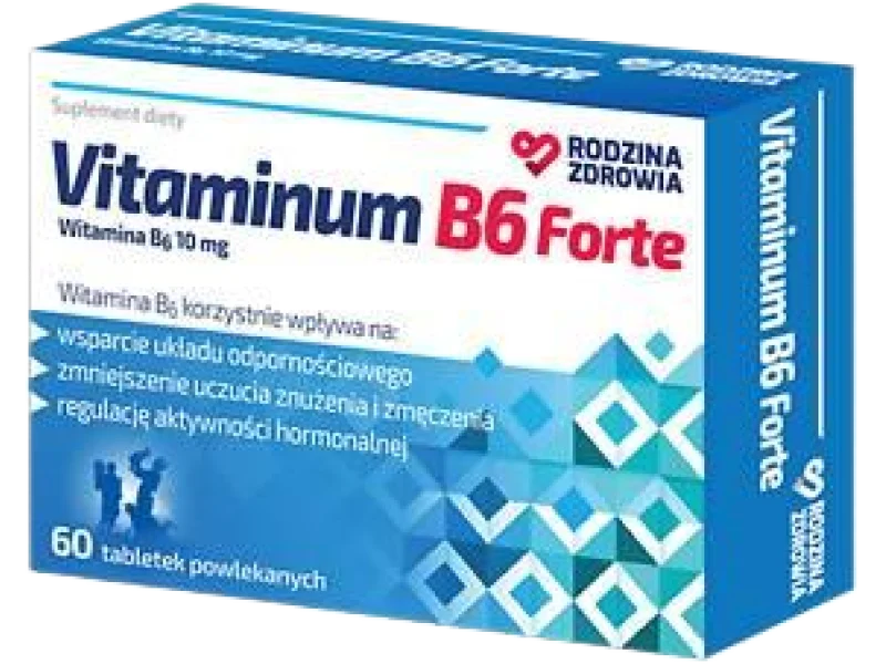 Rodzina Zdrowia Vitaminum B6 Forte, tabletki, 10 mg, 60 tabl.