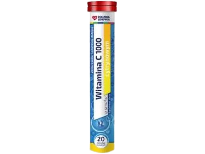 Rodzina Zdrowia Witamina C 1000, tabletki musujące, 1000 mg, 20 tabl.mus.