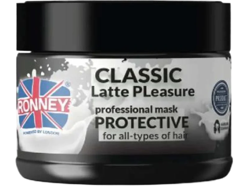 RONNEY Classic Latte Pleasure Ochronna maska do każdego rodzaju włosów, 300 ml