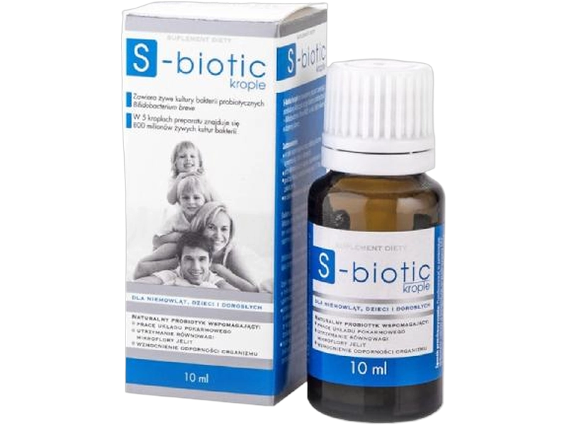 S-biotic krople dla niemowląt, dzieci i dorosłych, 10 ml