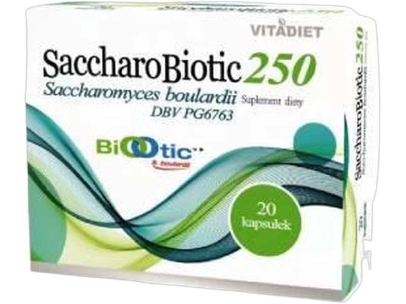 Saccharobiotic 250, kapsułki, 250 mg, 20 kaps.