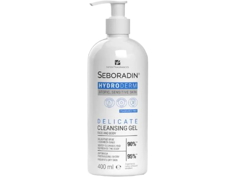 SEBORADIN Hydroderm oczyszczający żel do twarzy i ciała, 400 ml