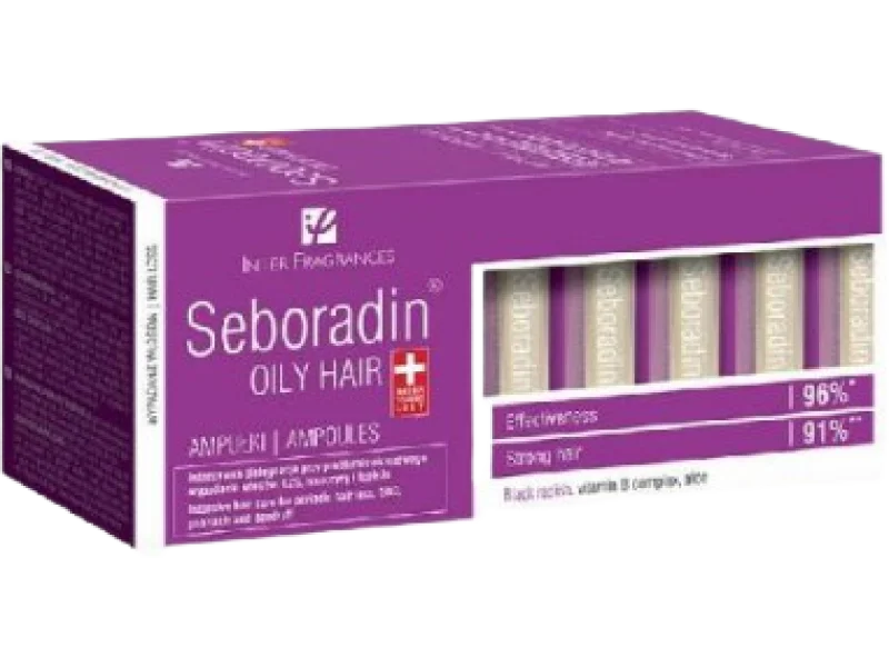 SEBORADIN OILY HAIR Ampułki – włosy przetłuszczające się i skłonne do wypadania, 14 x 5,5 ml