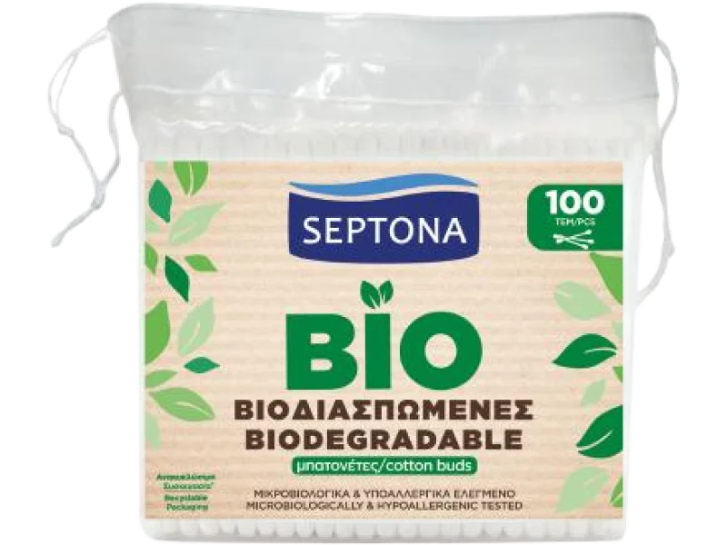 SEPTONA Ecolife Bio Biodegradowalne patyczki higieniczne, 200 szt.