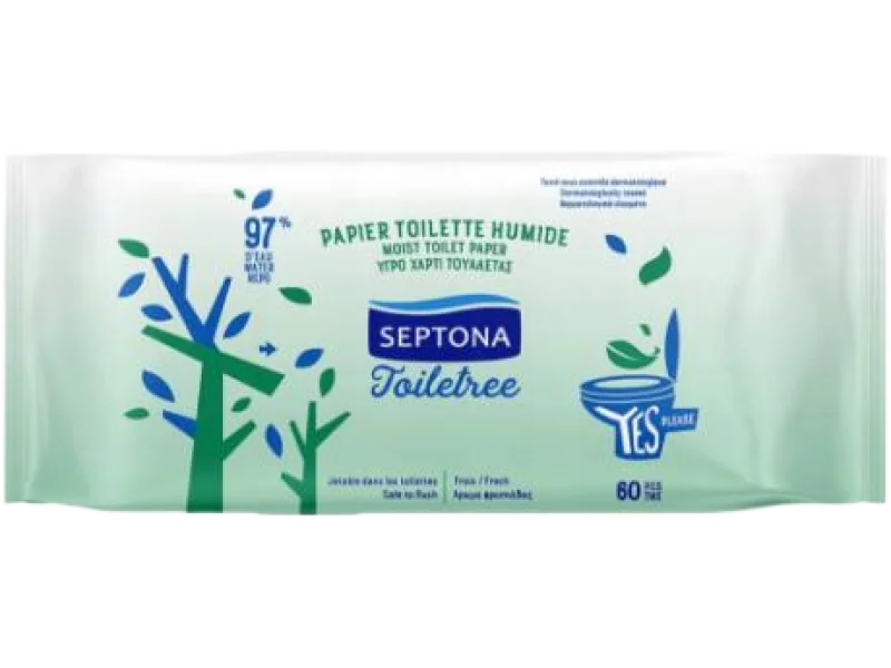 SEPTONA Nawilżany papier toaletowy, chusteczki, 60 szt.