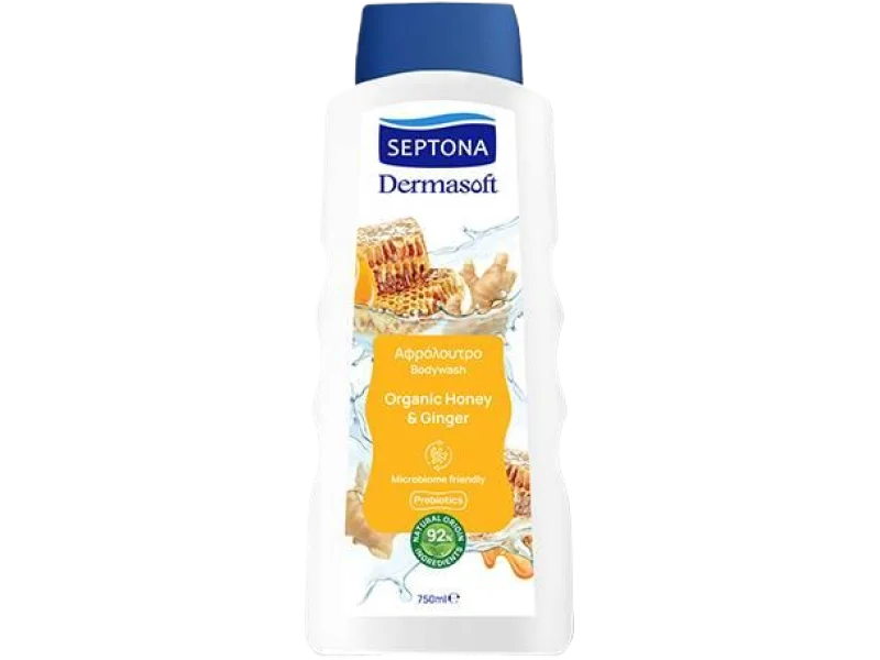 Septona Żel pod prysznic Organic Honey & Ginger, żel, 750 ml