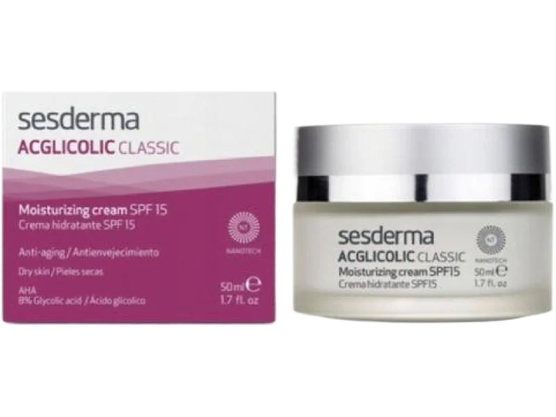 SESDERMA ACGLICOLIC Classic Moisturising Cream SPF15, krem, 50 ml