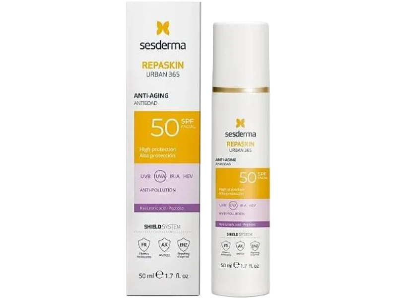 Sesderma Repaskin Urban 365 Filtr przeciwsłoneczny do pielęgnacji, krem, 50 ml