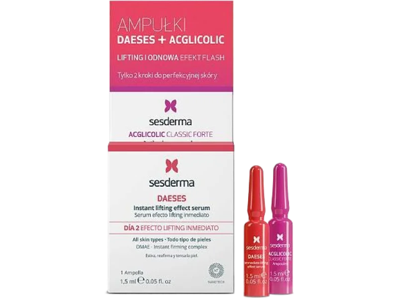 Sesderma Zestaw Daeses + Acglicolic Ampułki, 2×1,5 ml