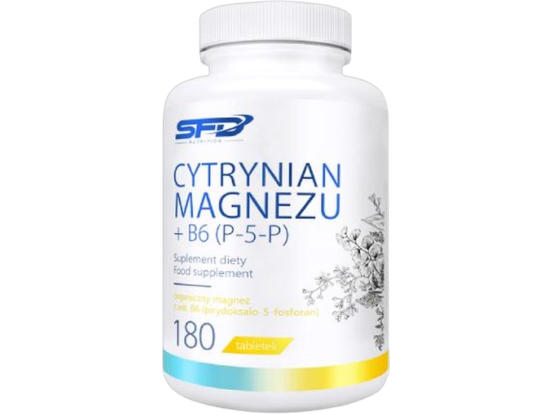 SFD Cytrynian magnezu + B6 (P-5-P), tabletki, 180 tabl.