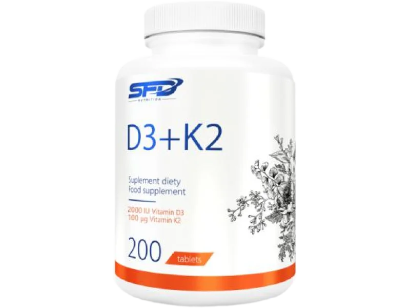 SFD D3 + K2, tabletki, 50 µg + 100 µg, 200 tabl.