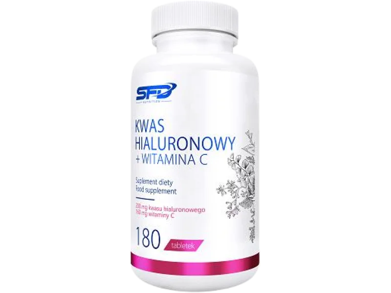 SFD Kwas hialuronowy + witamina C, tabletki, 180 tabl.