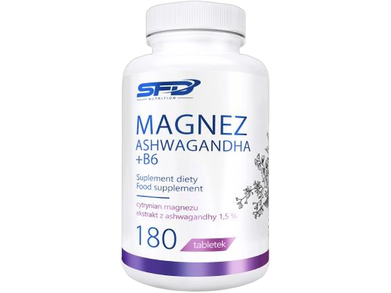SFD Magnez ashwagandha + B6, tabletki, 180 tabl.