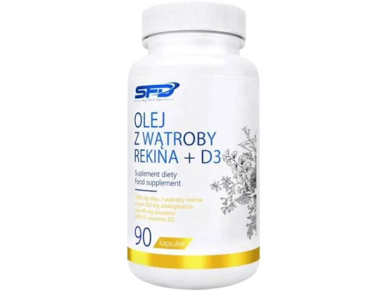 SFD Olej z Wątroby Rekina + D3, kapsułki, 90 kaps.