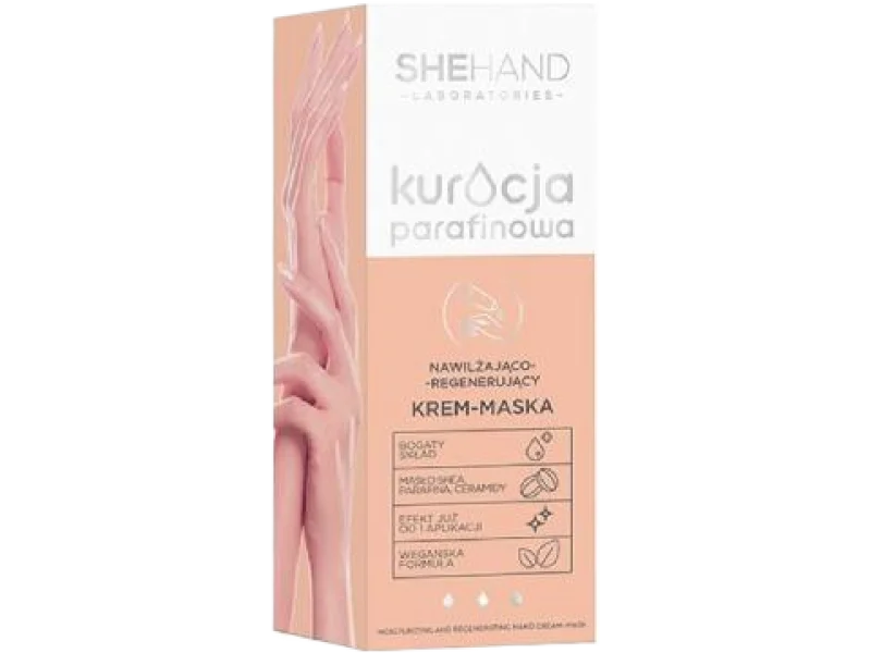 SheHand – kuracja parafinowa nawilżająco-regenerujący krem-maska do dłoni, 75 ml