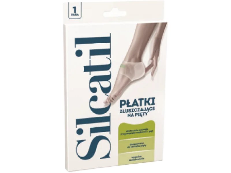 Silcatil płatki złuszczające na pięty, plaster, 1 para para