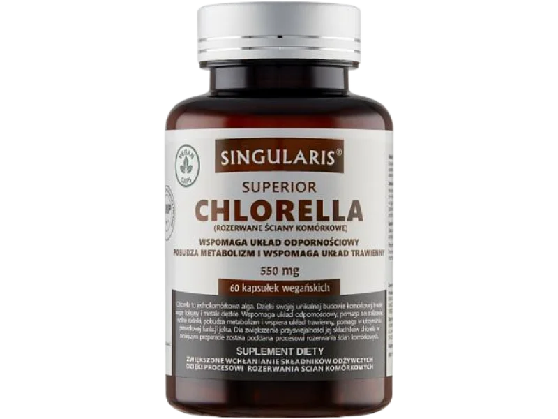 SINGULARIS Chlorella Superior, kapsułki, 550 mg, 60 kaps.