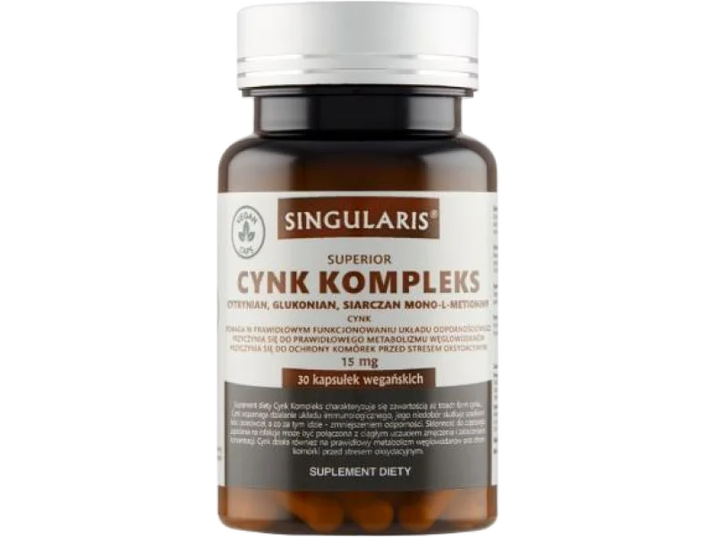 SINGULARIS SUPERIOR Cynk kompleks, kapsułki, 15 mg, 30 szt.