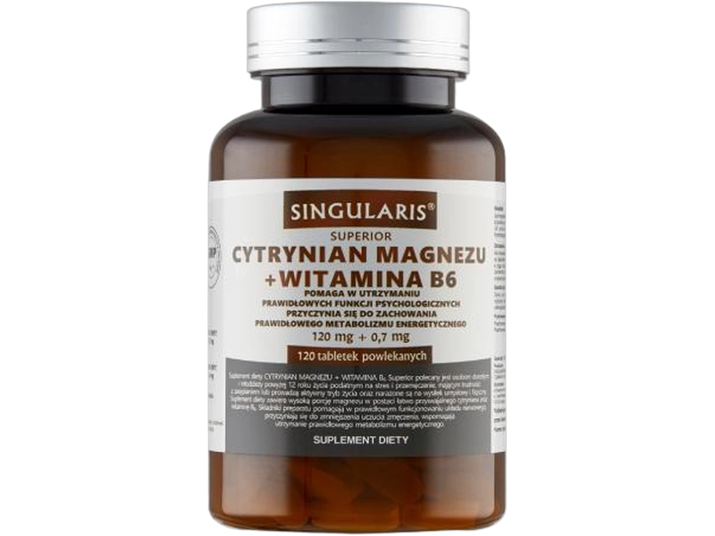 Singularis Superior cytrynian magnezu + witamina B, tabletki, 120 tabl.