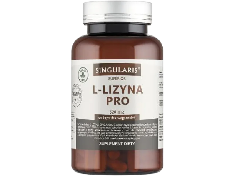 SINGULARIS Superior L-Lizyna Pro, kapsułki, 515 mg, 90 kaps.