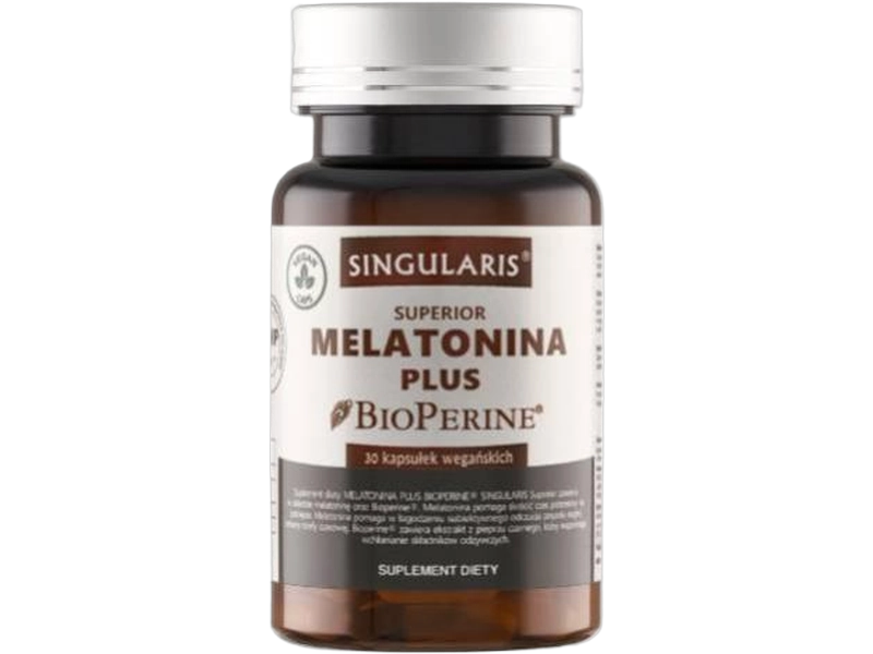 Singularis Superior Melatonina plus Bioperine, kapsułki, 1 mg, 30 kaps.