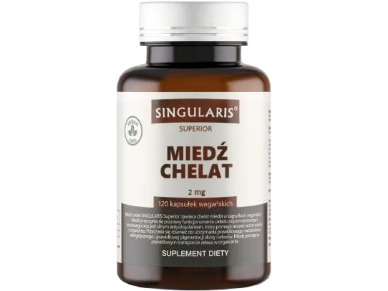 SINGULARIS Superior miedź chelat, kapsułki, 2 mg, 120 kaps.