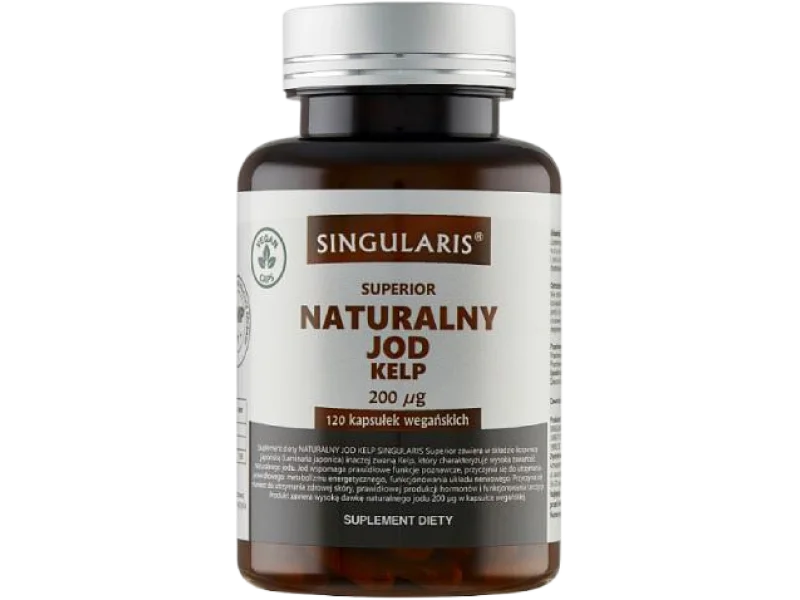 SINGULARIS Superior Naturalny Jod Kelp, kapsułki, 200 μg, 120 kaps.
