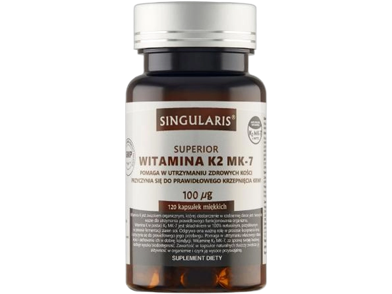 Singularis Witamina K2 MK-7, kapsułki, 100 µg, 120 kaps.