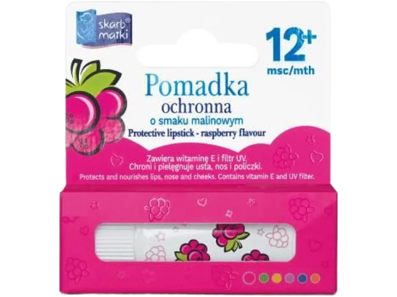 SKARB MATKI Pomadka o smaku malin, 6,5 g