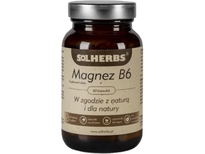 SOLHERBS Magnez B6, kapsułki, 60 kaps.
