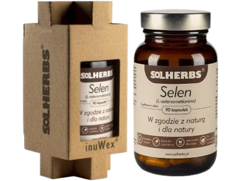 SOLHERBS Selen L-selenometionina, kapsułki, 90 kaps.