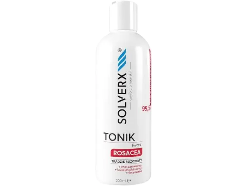Solverx Rosacea tonik do twarzy na trądzik różowaty, 200 ml