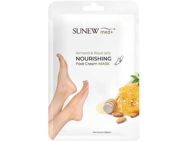 SunewMed+ do stóp z olejkiem ze słodkich migdałów oraz mleczkiem pszczelim, maska, 1 szt.