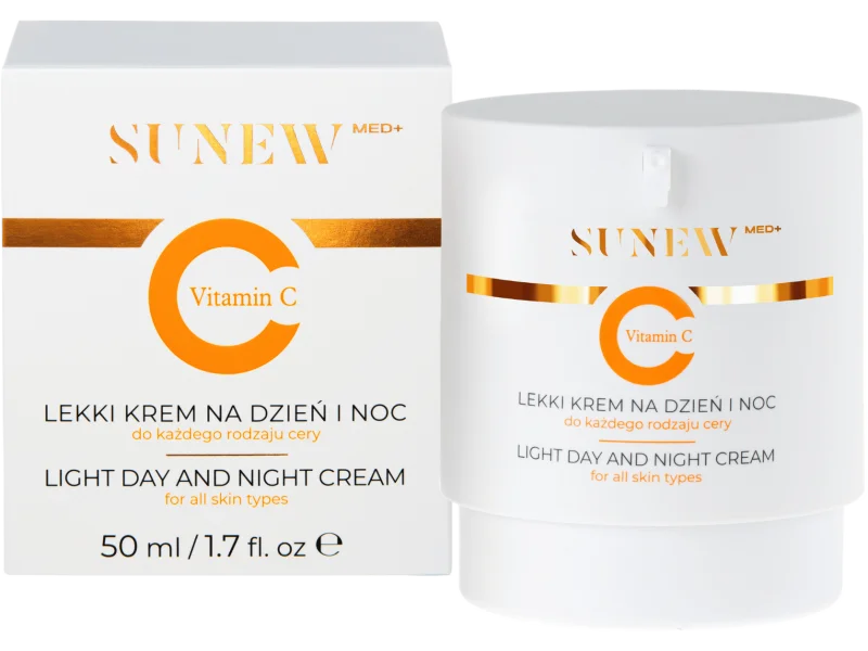 SunewMed+ Lekki krem na dzień i na noc z witaminą C, 50 ml