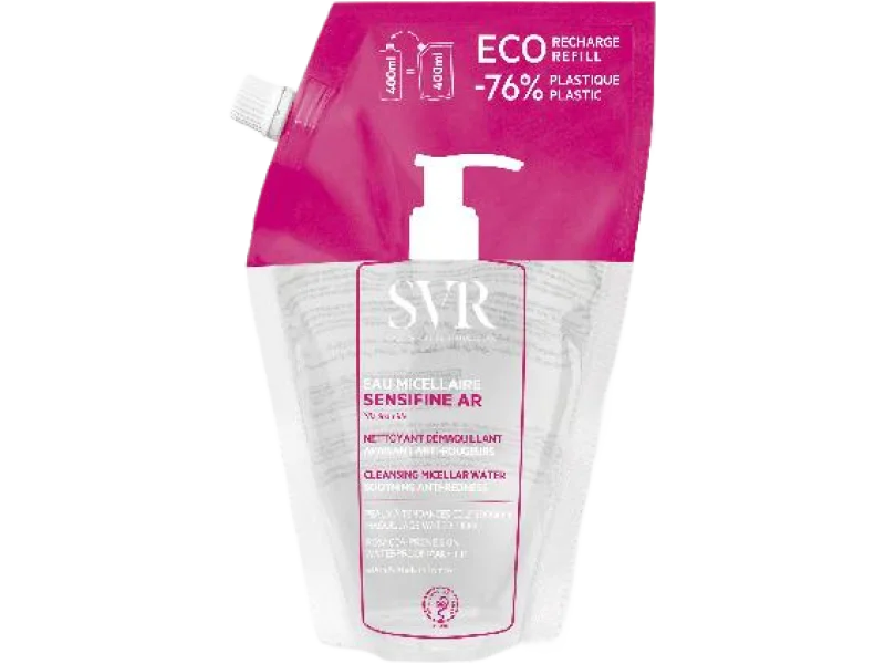 SVR Sensifine AR Eau Micellaire Refill Kojąca woda micelarna do skóry naczynkowej, płyn, 400 ml