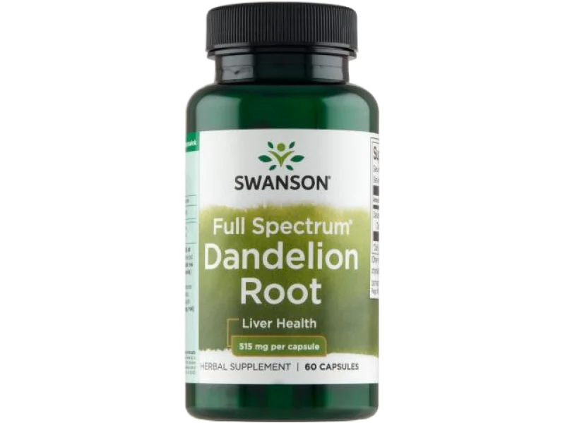 SWANSON Dandelion Root Mniszek lekarski, kapsułki, 515 mg, 60 szt.