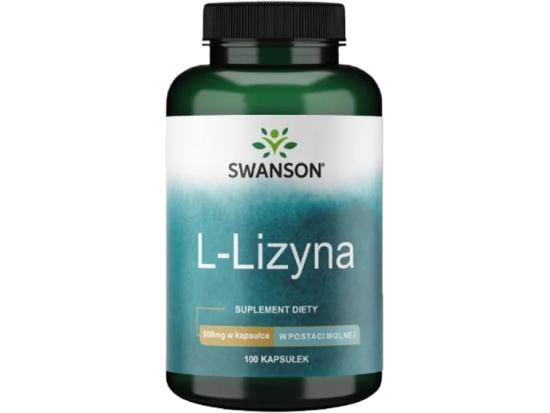 SWANSON L-Lizyna, kapsułki, 500 mg, 100 kaps.