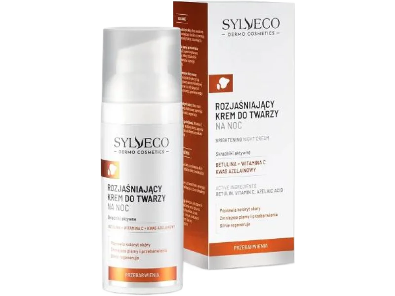 Sylveco Dermo Przebarwienia Rozjaśniający krem do twarzy na noc, 50 ml