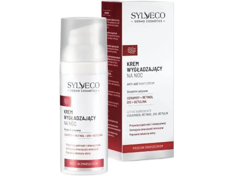 Sylveco Dermo przeciw zmarszczkom krem wygładzający do twarzy na noc, 50 ml