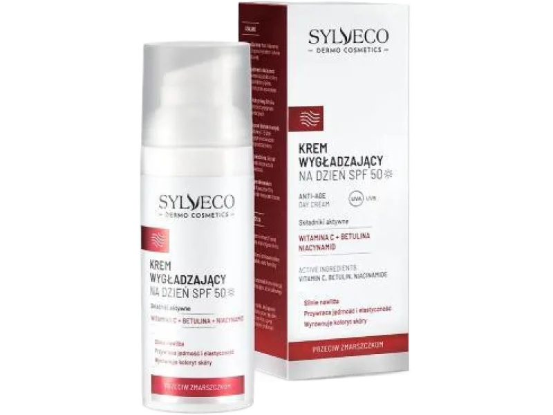 Sylveco Dermo przeciw zmarszczkom wygładzający do twarzy na dzień SPF 50, krem, 50 ml