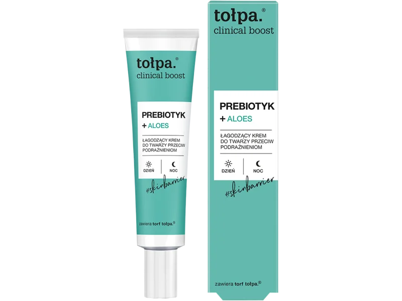 Tołpa Clinical Boost Prebiotyki + Aloes łagodzący przeciw podrażnieniom, krem, 40 ml